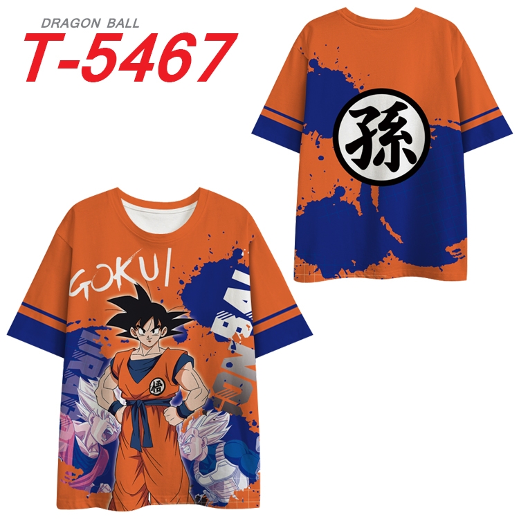 DRAGON BALL Anime Peripheral Full Color Milk Silk Short Sleeve T-Shirt from S to 6XL  T-5467