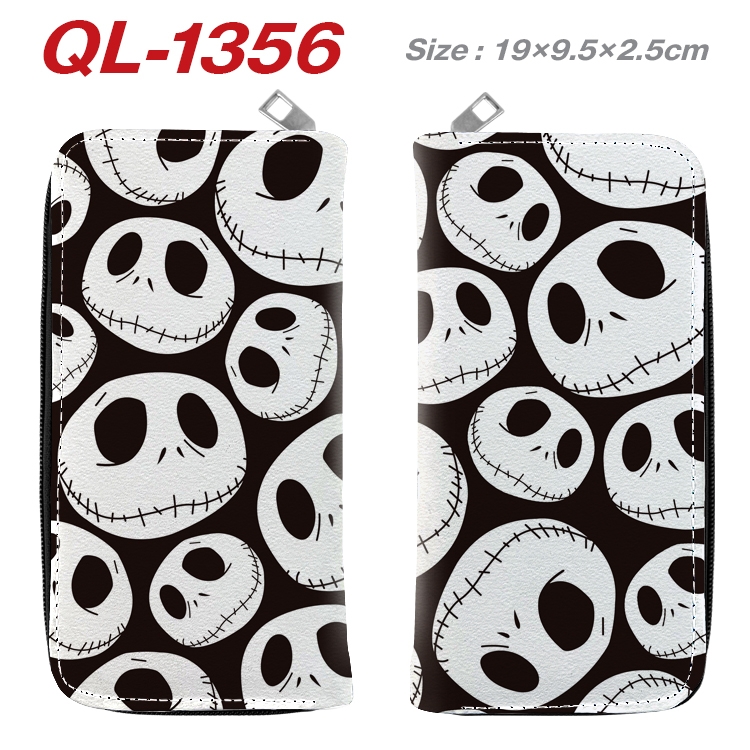 The Nightmare Before Christmas Anime pu leather long zipper wallet 19X9.5X2.5CM QL-1356