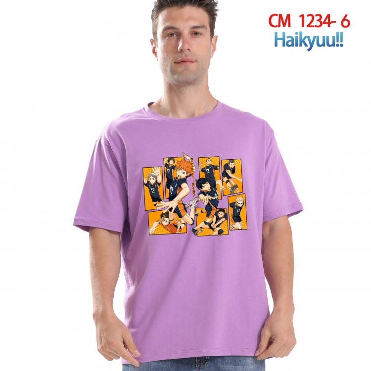 Haikyuu!! Printed short-sleeved cotton T-shirt from S to 4XL CM 1234 6