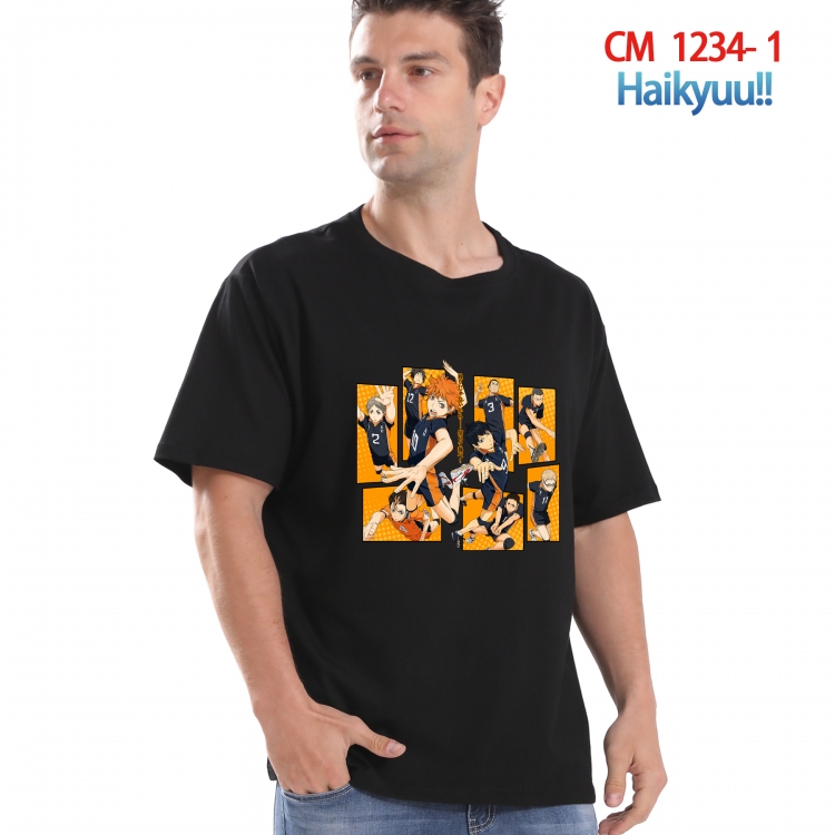 Haikyuu!! Printed short-sleeved cotton T-shirt from S to 4XL CM 1234 1