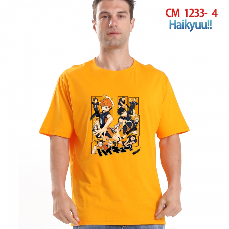 Haikyuu!! Printed short-sleeved cotton T-shirt from S to 4XL CM 1233 4