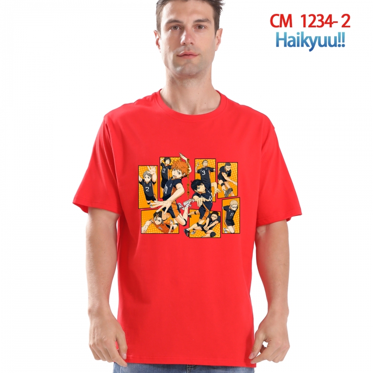 Haikyuu!! Printed short-sleeved cotton T-shirt from S to 4XL  CM 1234 7
