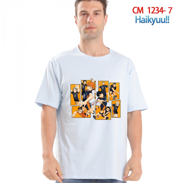 Haikyuu!! Printed short-sleeved cotton T-shirt from S to 4XL