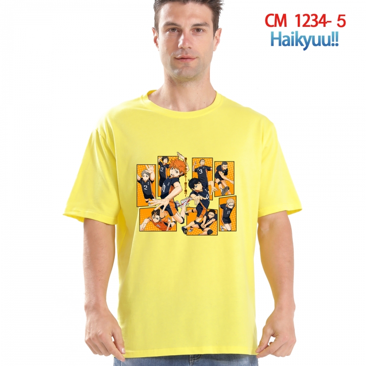 Haikyuu!! Printed short-sleeved cotton T-shirt from S to 4XL CM 1234 5