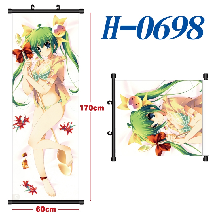 Yosuga no Sora Black plastic rod cloth hanging canvas painting 60x170cm H-0698