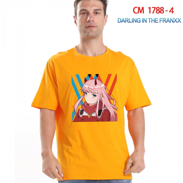 DARLING in the FRANX Printed short-sleeved cotton T-shirt from S to 4XL   CM-1788-4