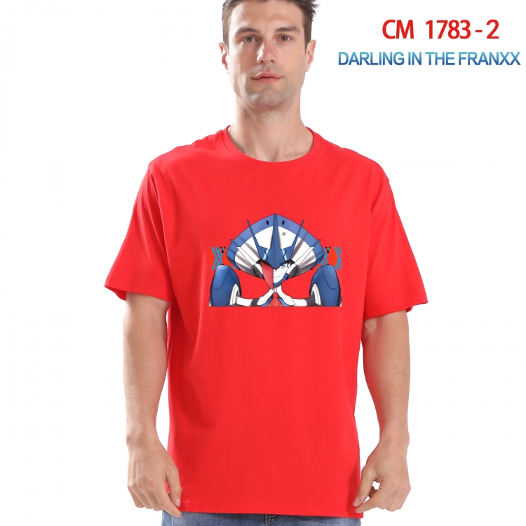 DARLING in the FRANX Printed short-sleeved cotton T-shirt from S to 4XL  CM-1783-2