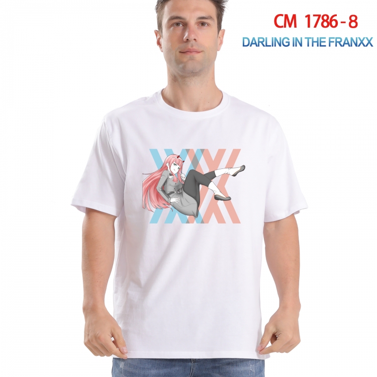 DARLING in the FRANX Printed short-sleeved cotton T-shirt from S to 4XL CM-1786-8