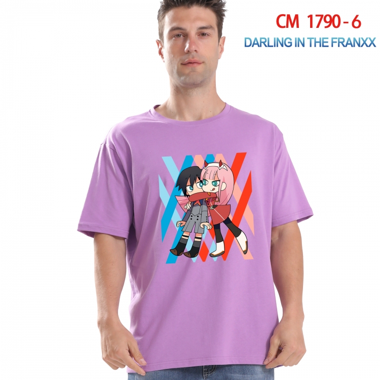 DARLING in the FRANX Printed short-sleeved cotton T-shirt from S to 4XL CM-1790-6