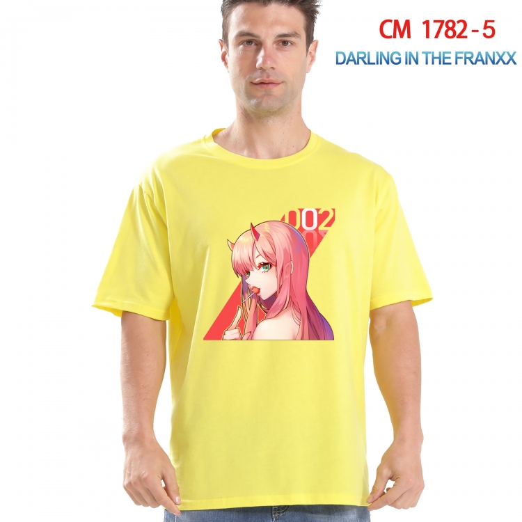 DARLING in the FRANX Printed short-sleeved cotton T-shirt from S to 4XL  CM-1782-5