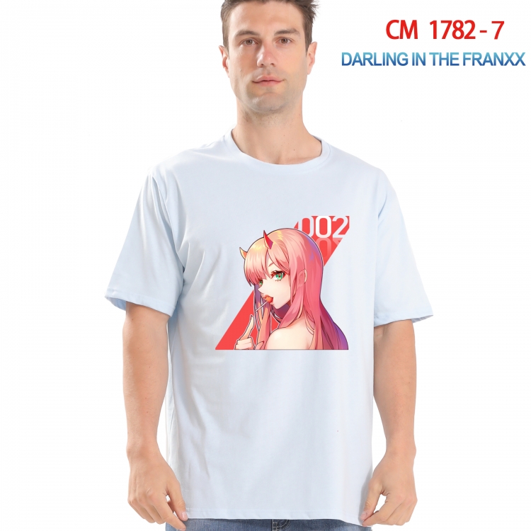 DARLING in the FRANX Printed short-sleeved cotton T-shirt from S to 4XL CM-1782-7