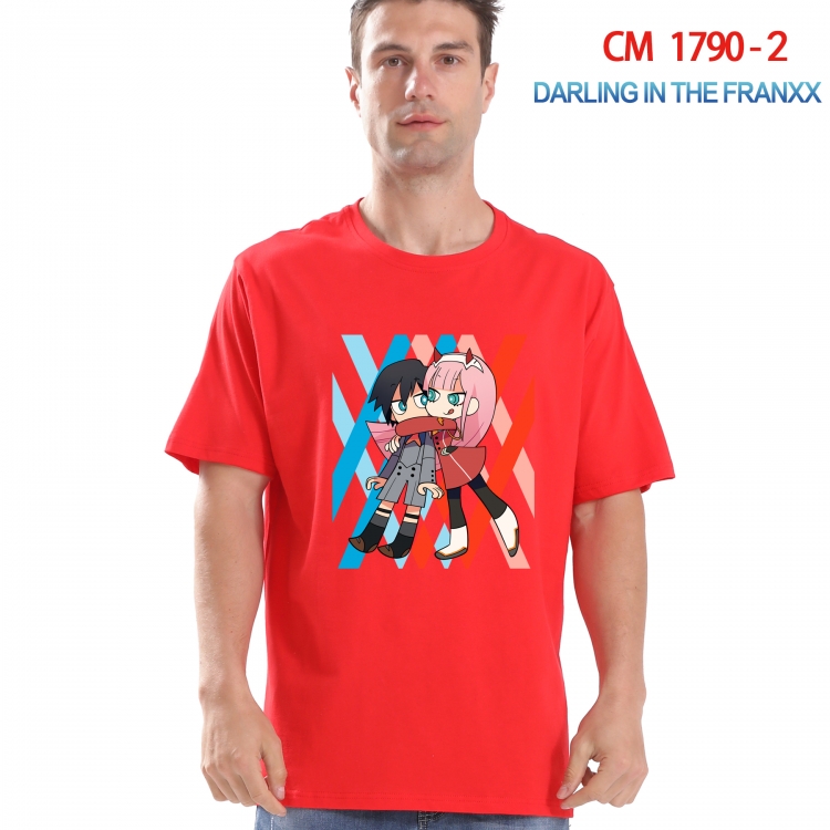 DARLING in the FRANX Printed short-sleeved cotton T-shirt from S to 4XL   CM-1790-2