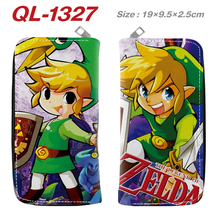 The Legend of Zelda Anime pu leather long zipper wallet 19X9.5X2.5CM  QL-1327
