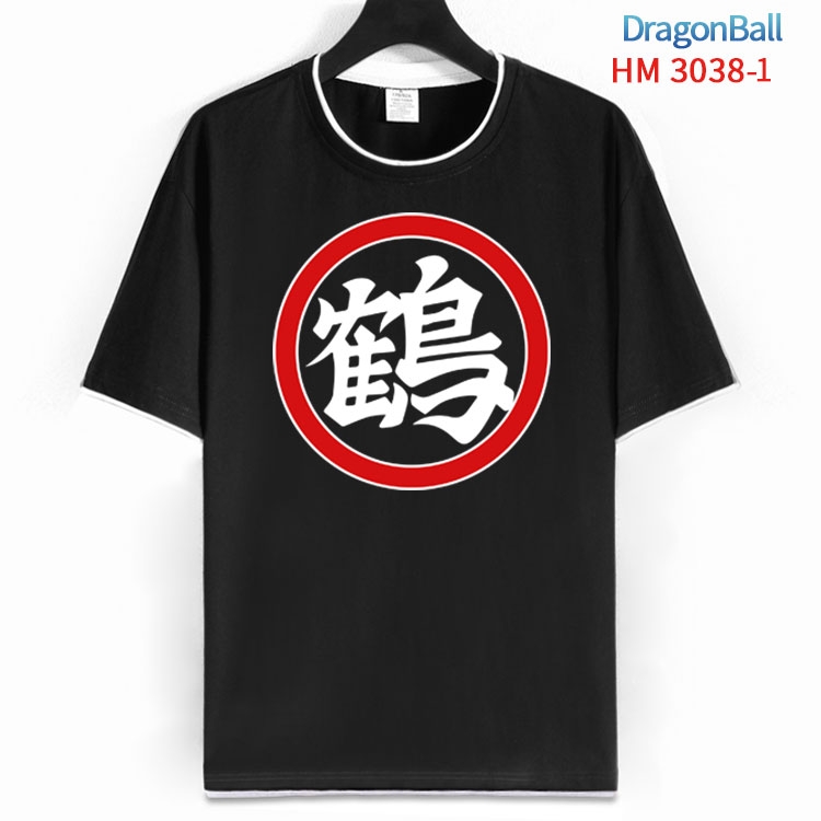 DRAGON BALL Cotton Crew Neck Fake Two-Piece Short Sleeve T-Shirt from S to 4XL HM-3038-1