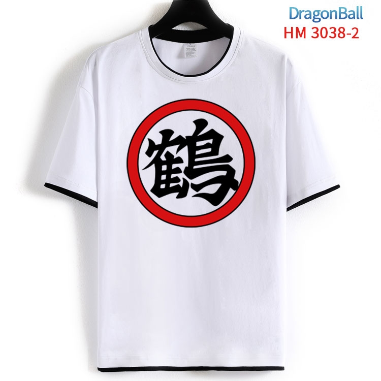 DRAGON BALL Cotton Crew Neck Fake Two-Piece Short Sleeve T-Shirt from S to 4XL HM-3038-2