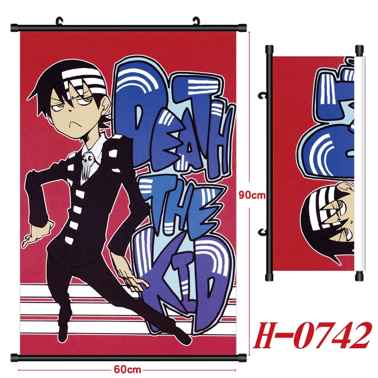 Soul Eater Anime Black Plastic Rod Canvas Painting 60X90CM H-0742