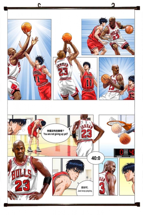 Slam Dunk Anime Black Plastic Rod Canvas Painting 60X90CM  G1-87