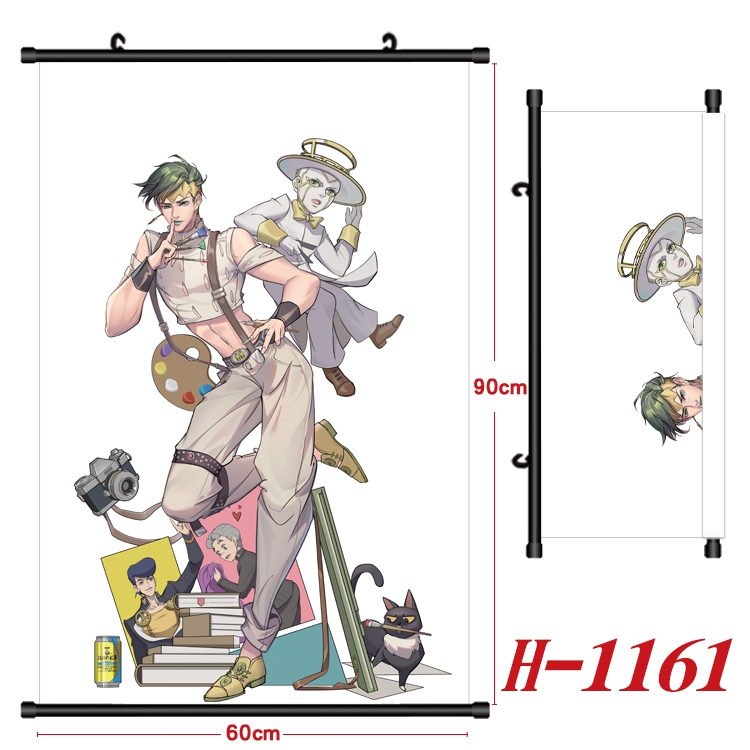 JoJos Bizarre Adventure Anime Black Plastic Rod Canvas Painting 60X90CM H1161