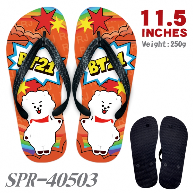 BTS Thickened rubber flip-flops slipper average size