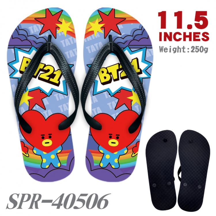 BTS Thickened rubber flip-flops slipper average size