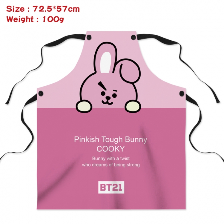 BTS Star creative digital printing apron 72.5x57cm