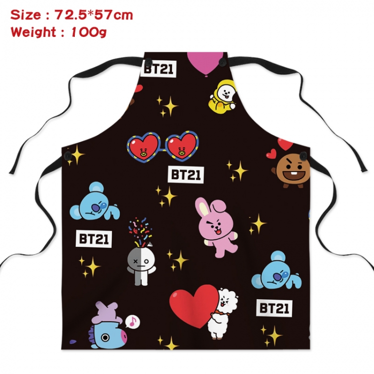 BTS Star creative digital printing apron 72.5x57cm