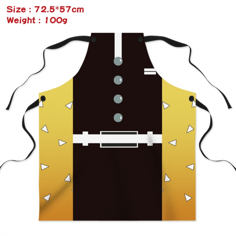 Demon Slayer Kimets Anime Creative Digital Printing Apron 72.5x57cm