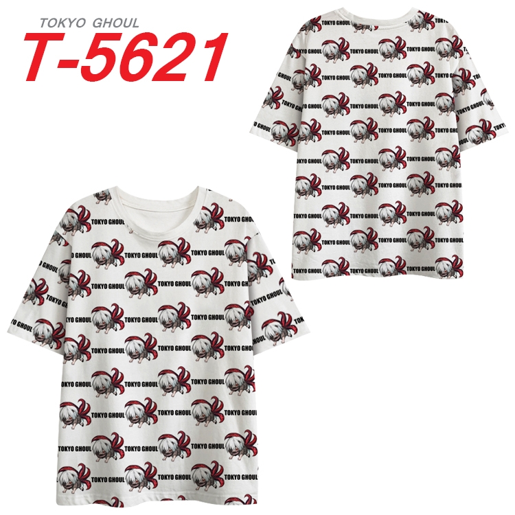 Tokyo Ghoul Anime Peripheral Full Color Milk Silk Short Sleeve T-Shirt from S to 6XL T-5621