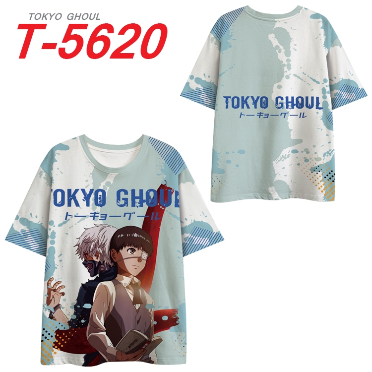 Tokyo Ghoul Anime Peripheral Full Color Milk Silk Short Sleeve T-Shirt from S to 6XL T-5620
