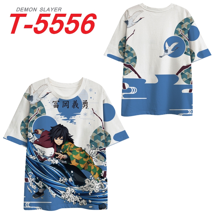 Demon Slayer Kimets Anime Peripheral Full Color Milk Silk Short Sleeve T-Shirt from S to 6XL T-5556