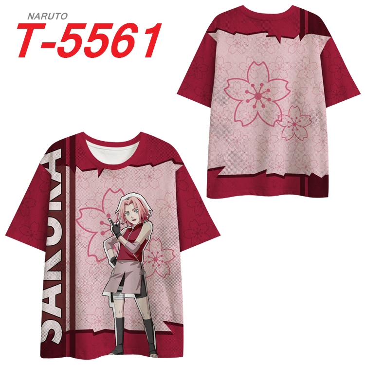 Naruto Anime Peripheral Full Color Milk Silk Short Sleeve T-Shirt from S to 6XL T-5561