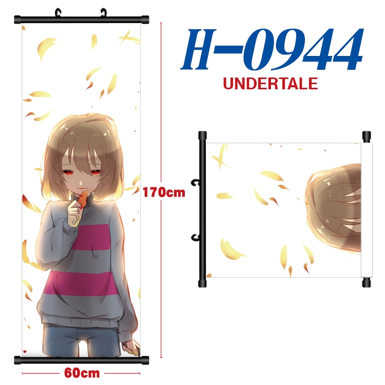 Undertale Black plastic rod cloth hanging canvas painting 60x170cm  H-0944