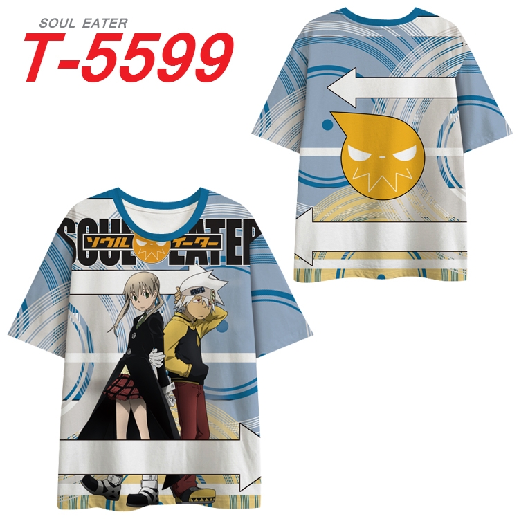 Soul Eater Anime Peripheral Full Color Milk Silk Short Sleeve T-Shirt from S to 6XL T-5599