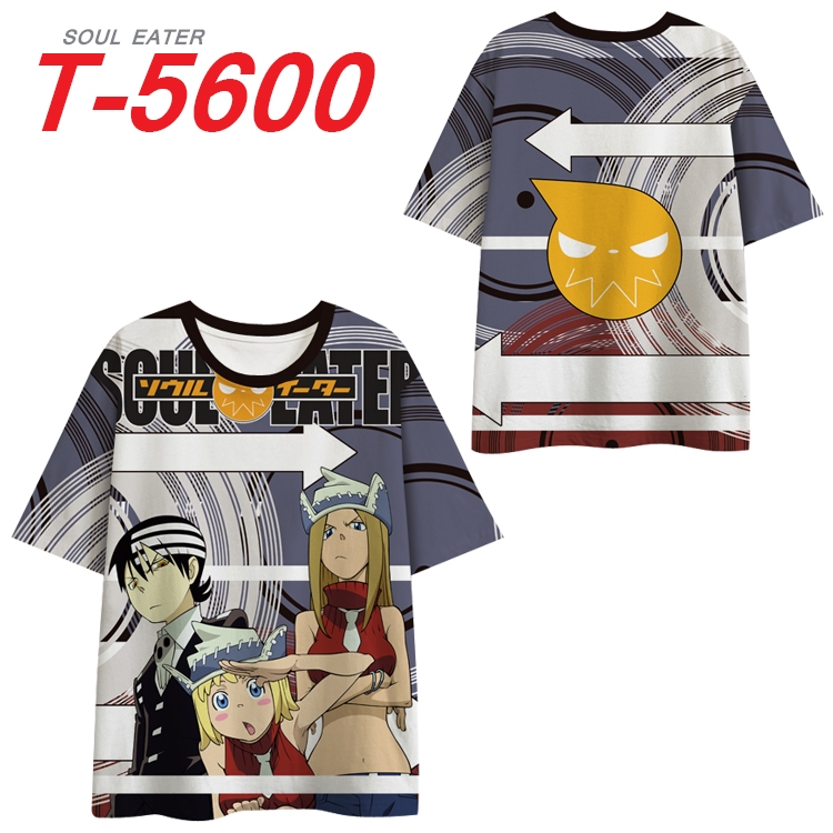Soul Eater Anime Peripheral Full Color Milk Silk Short Sleeve T-Shirt from S to 6XL T-5600