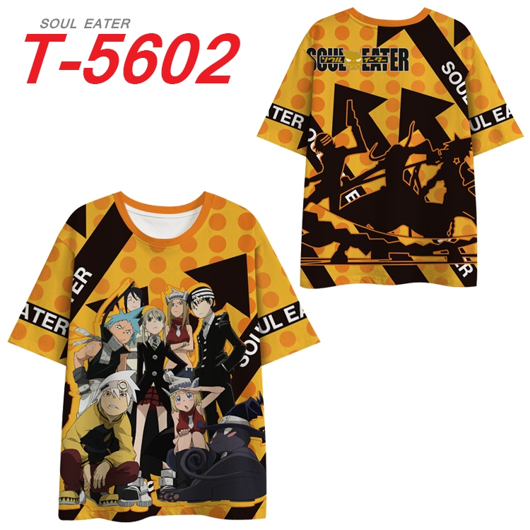 Soul Eater Anime Peripheral Full Color Milk Silk Short Sleeve T-Shirt from S to 6XL T-5602
