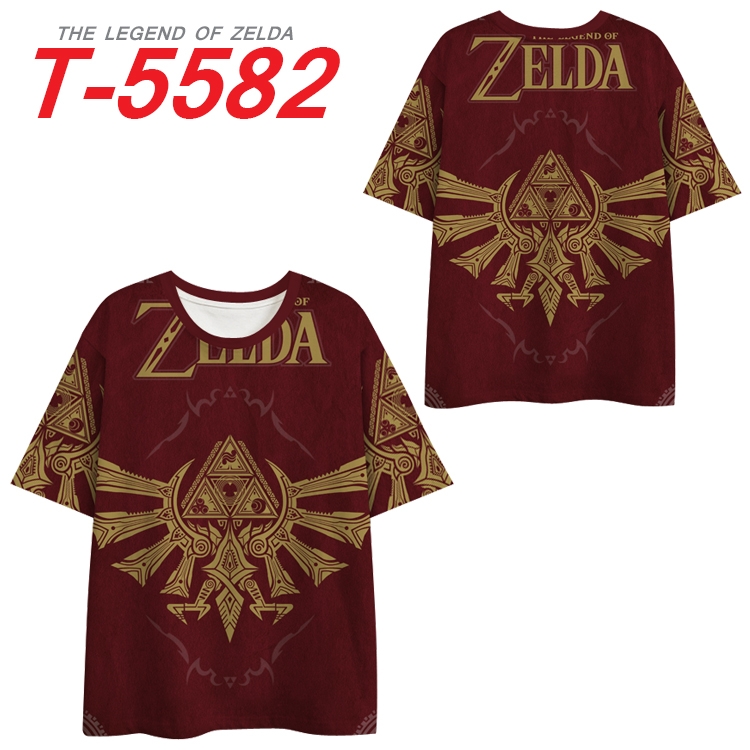 The Legend of Zelda Anime Peripheral Full Color Milk Silk Short Sleeve T-Shirt from S to 6XL T-5582