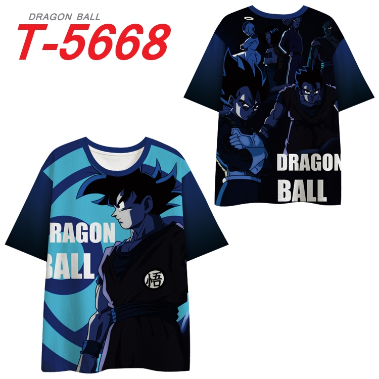 DRAGON BALL Anime Peripheral Full Color Milk Silk Short Sleeve T-Shirt from S to 6XL T-5668