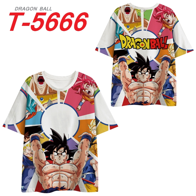 DRAGON BALL Anime Peripheral Full Color Milk Silk Short Sleeve T-Shirt from S to 6XL T-5666