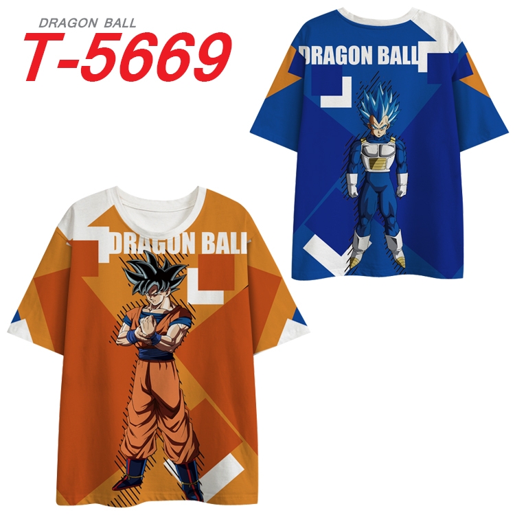 DRAGON BALL Anime Peripheral Full Color Milk Silk Short Sleeve T-Shirt from S to 6XL T-5669