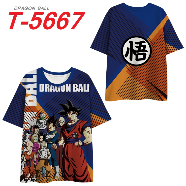 DRAGON BALL Anime Peripheral Full Color Milk Silk Short Sleeve T-Shirt from S to 6XL T-5667