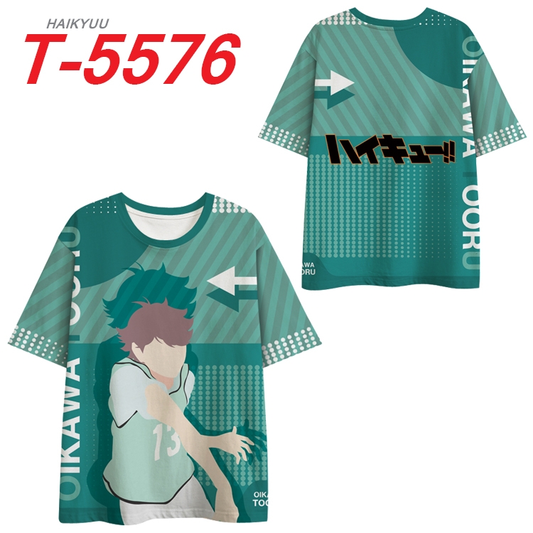 Haikyuu!! Anime Peripheral Full Color Milk Silk Short Sleeve T-Shirt from S to 6XL T-5576