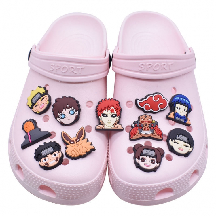 Naruto PVC soft rubber shoe buckle cartoon shoe buckle accessories 100 random mix