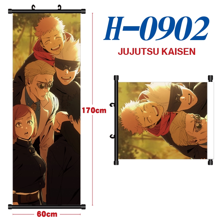 Jujutsu Kaisen  Black plastic rod cloth hanging canvas painting 60x170cm H-0902