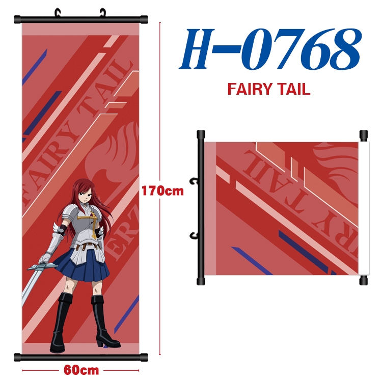 Fairy tail Black plastic rod cloth hanging canvas painting 60x170cm  H-0768