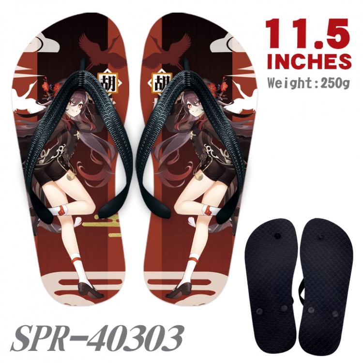 Genshin Impact Thickened rubber flip-flops slipper average sizeSPR-40303