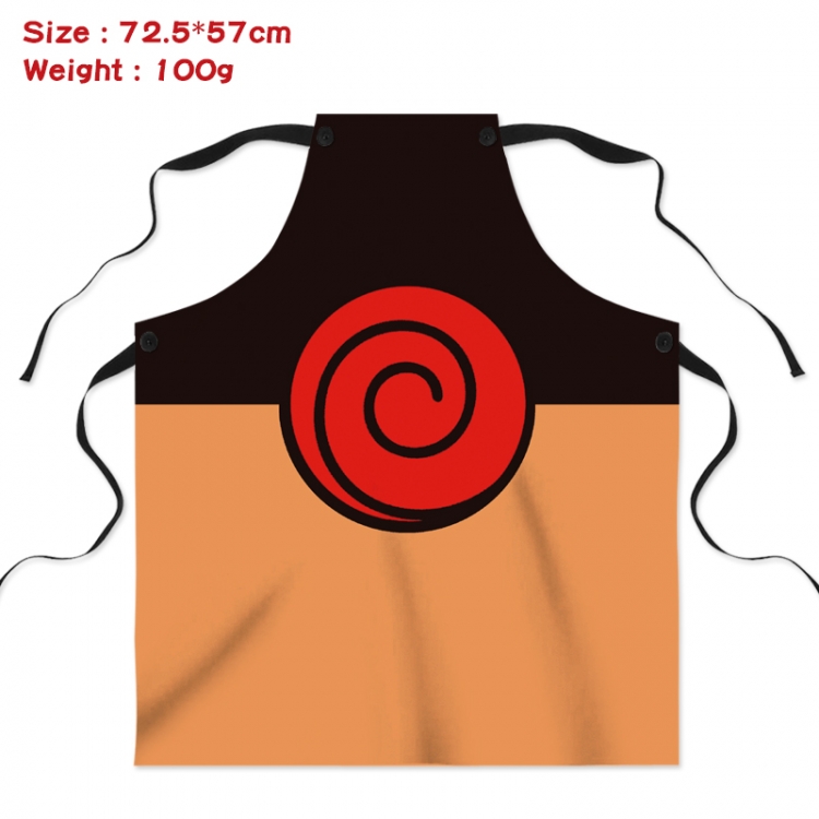 Naruto Anime Creative Digital Printing Apron 72.5x57cm