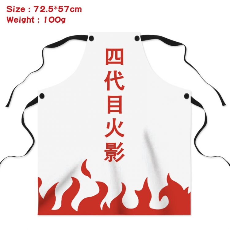 Naruto Anime Creative Digital Printing Apron 72.5x57cm