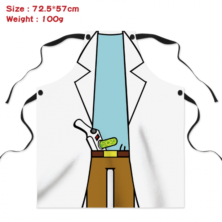 Rick and Morty Anime Creative Digital Printing Apron 72.5x57cm