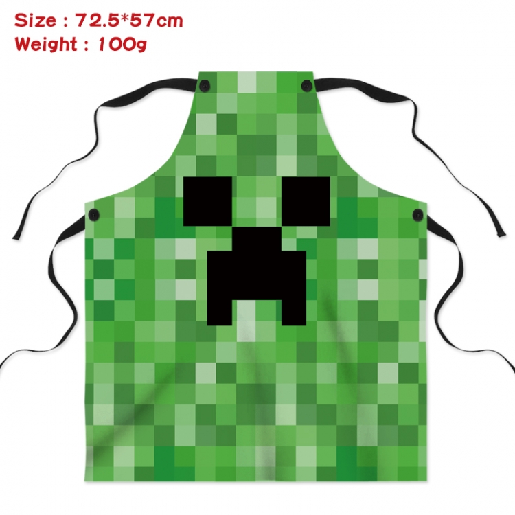 Minecraft  Anime Creative Digital Printing Apron 72.5x57cm