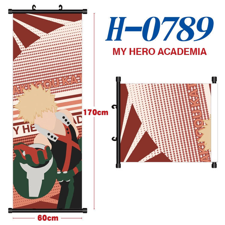 My Hero Academia Black plastic rod cloth hanging canvas painting 60x170cm H-0789